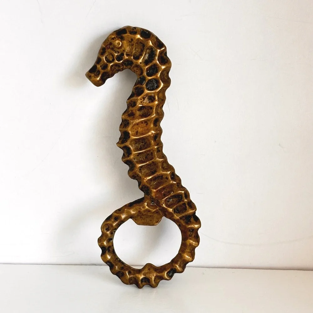 Vintage Brass Seahorse Bottle Opener 4